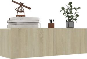 vidaXL Szafka pod TV, dąb sonoma, 100x30x30 cm, płyta wiórowa 3