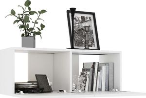 vidaXL Szafka TV, biała, 80x30x30 cm, płyta wiórowa 3