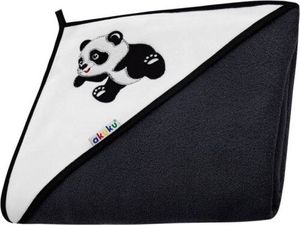 Akuku Kūdikio rankšluostis su gobtuvu AKUKU, 100x100 cm, Panda 1