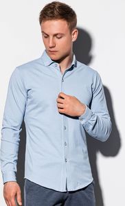 Ombre Koszula męska z długim rękawem K540 - niebieska L 1