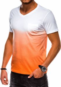 Ombre Koszulka męska S1036 pomarańczowa r. M 1