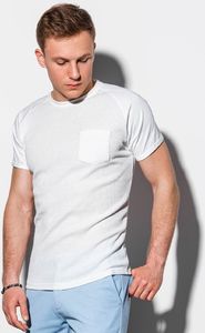 Ombre Koszulka męska S1182 biała r. L 1