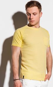 Ombre Koszulka męska S1182 żółta r. L 1