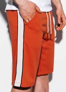 Ombre Krótkie spodenki męskie dresowe W241 - ceglaste M 2