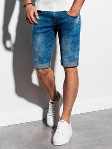 Ombre Krótkie spodenki męskie jeansowe W058 - niebieskie S 1