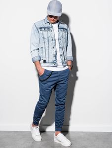 Ombre Kurtka męska jeansowa C441 - jasny jeans XL 1