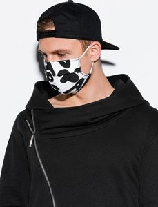 Ombre Maseczka bawełniana wielorazowa A260 - czarno-biała uniwersalny 3