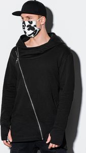 Ombre Maseczka bawełniana wielorazowa A260 - czarno-biała uniwersalny 4