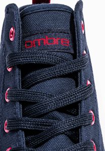 Ombre Buty męskie trampki T304 - granatowe 40 5