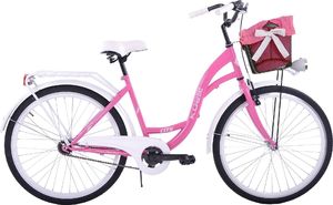 Kozbike Rower miejski damski 26 różowo biały (K33) 1