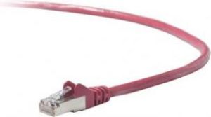 Belkin kabel krosowy RJ45, osłonka zalewana, kat. 5e UTP do 0.5m czerwony (A3L791b50CM-RDS) 1