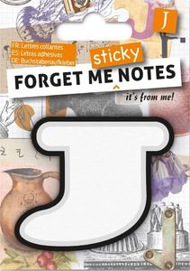 IF Forget me sticky notes kart samoprzylepne litera J 1