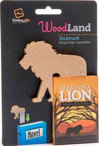 Thinking Gifts WoodLand Lion drewniana zakładka do książki - lew 1
