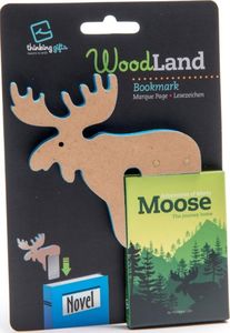 Thinking Gifts WoodLand Moose drewniana zakładka do książki - łoś 1