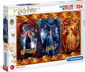 Clementoni Puzzle 104 elementów Hermione, Harry, Ron. Harry Potter 1