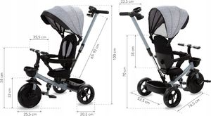 Kidwell Rowerek trójkołowy AXEL szary Titanium Grey kidwell 13