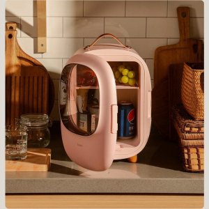 Baseus Zero Space Refrigerator Różowa 8 l 6