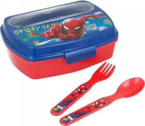 Spiderman Spiderman - Lunchbox ze sztućcami (Łyżka, widelec) 1