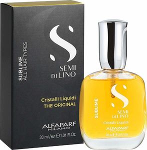 Alfaparf Spindesio suteikiantis plaukų aliejus Alfaparf Milano Semi Di Lino Sublime Cristalli Liquidi 30 ml 2