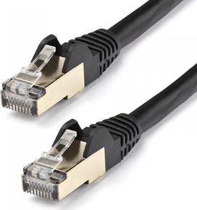 StarTech STARTECH.COM 7m CAT6a-Ethernet-Kabel - Schwarz - RJ45-Ethernet-Kabel - Snagless - STP-Kabel - Kupfer - 10-Gbit Netzwerkkabel 1