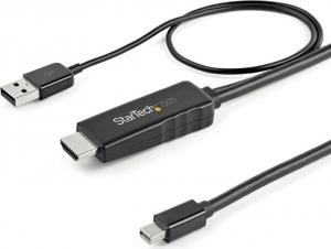 Kabel StarTech DisplayPort Mini - HDMI + USB-A 1m czarny (HD2MDPMM1M) 1
