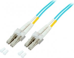 EFB EFB LWL Kabel Duplex Jumper LC-LC 50/125 OM3 30 Meter LSZH Halogenfrei aqua 2.0mm geprueft mit Messprotokoll 1