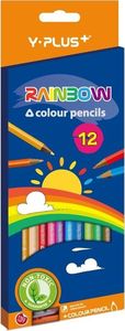 Y-PLUS Kredki ołówkowe Rainbow + temperówka 12 kol 1
