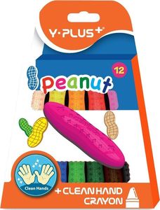 Y-PLUS Kredki świecowe Peanut 12 kolorów (377782) 1