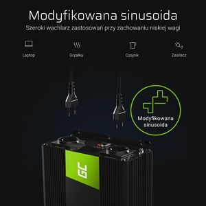 Przetwornica Green Cell 12V/230V 1500W 2