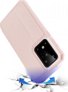 Dux Ducis DUX DUCIS Skin X kabura etui pokrowiec z klapką Samsung Galaxy S20 Ultra różowy 4