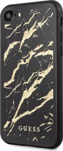 Guess Guess GUHCI8MGGBK iPhone 7/8/SE 2020 czarny/black hard case Glitter Marble Glass uniwersalny 2
