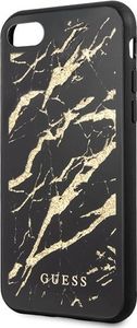 Guess Guess GUHCI8MGGBK iPhone 7/8/SE 2020 czarny/black hard case Glitter Marble Glass uniwersalny 3