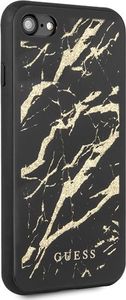 Guess Guess GUHCI8MGGBK iPhone 7/8/SE 2020 czarny/black hard case Glitter Marble Glass uniwersalny 5