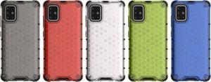 Hurtel Honeycomb etui pancerny pokrowiec z żelową ramką Samsung Galaxy S20 przezroczysty 14