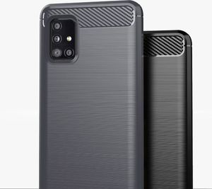 Hurtel Carbon Case elastyczne etui pokrowiec Samsung Galaxy A71 5G niebieski 4