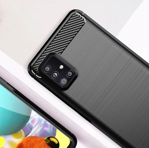 Hurtel Carbon Case elastyczne etui pokrowiec Samsung Galaxy A71 5G niebieski 5