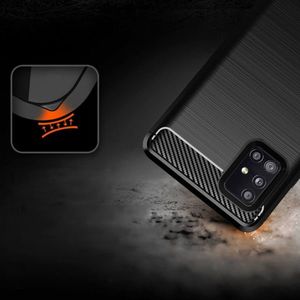 Hurtel Carbon Case elastyczne etui pokrowiec Samsung Galaxy A71 5G czarny 9