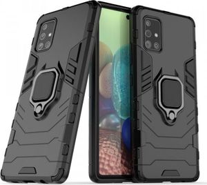 Hurtel Ring Armor pancerne hybrydowe etui pokrowiec + magnetyczny uchwyt Samsung Galaxy A71 5G czarny 1