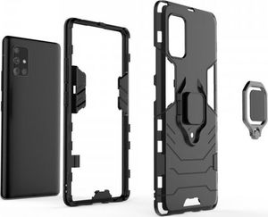 Hurtel Ring Armor pancerne hybrydowe etui pokrowiec + magnetyczny uchwyt Samsung Galaxy A71 5G czarny 4