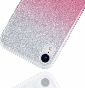 Etui SAMSUNG GALAXY A51 Brokat Glitter srebrno-różowe 3