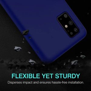 Etui SAMSUNG GALAXY A71 Silicone case elastyczne silikonowe granatowe 2