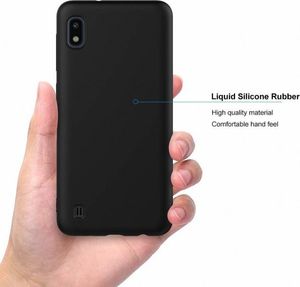 Etui SAMSUNG GALAXY A71 Silicone case elastyczne silikonowe granatowe 4