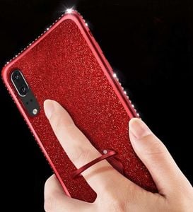 Etui SAMSUNG GALAXY S20 ULTRA Diamond Ring Brokat czerwone (52288) - om-18503 7