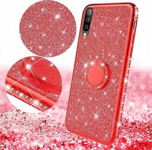 Etui SAMSUNG GALAXY S20 Diamond Ring Brokat czerwone (52296) - om-19179 2