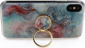 Etui SAMSUNG GALAXY A71 Marble Ring Holder turkusowe 2