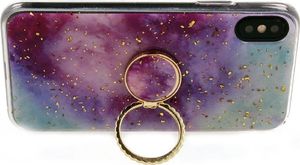 Etui SAMSUNG GALAXY A71 Marble Ring Holder fioletowo-niebieskie 2