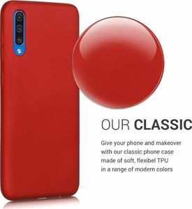 Etui SAMSUNG GALAXY A70 Silicone case elastyczne silikonowe czerwone 3