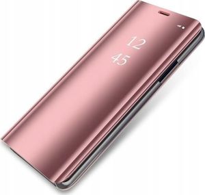 Etui HUAWEI P40 LITE Clear View Cover z klapką różowe 5