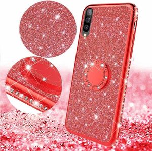 Etui SAMSUNG GALAXY S20+ PLUS Diamond Ring Brokat czerwone 2