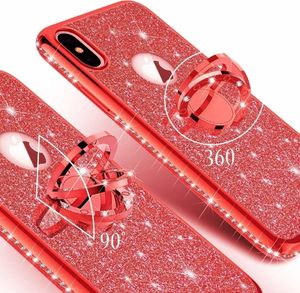 Etui SAMSUNG GALAXY S20 Diamond Ring Brokat czerwone 4
